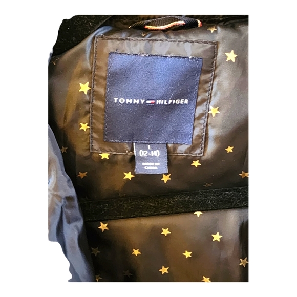 Tommy Hilfiger black quilted jacket for girls classic warm chic - Picture 4 of 4